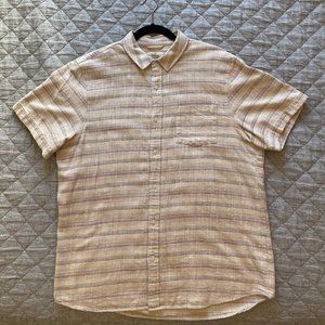 Men's Marine Layer Short Sleeve Selvage Cotton Shirt Large